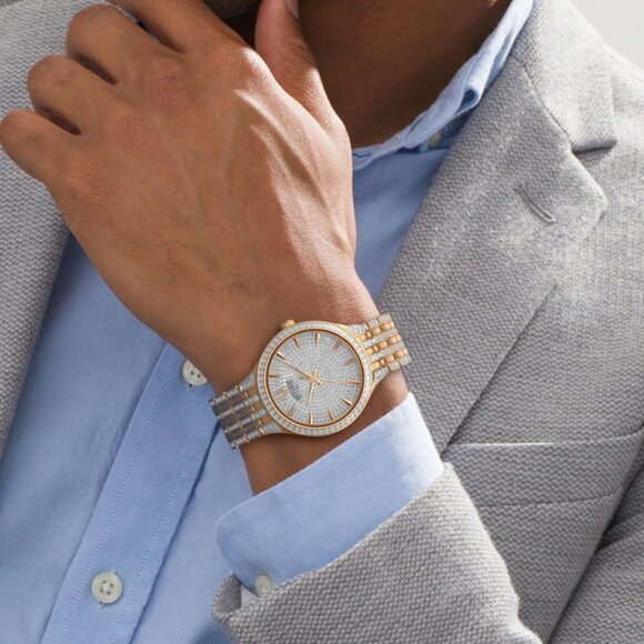 Bulova Men's Phantom Crystal-Accent Two-Tone Stainless Steel Bracelet Watch 40mm - Picture 5 of 5